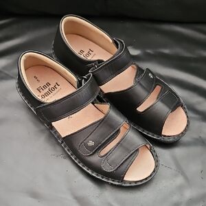 Finn Comfort Baltrum 100% Leather Womens Sz 7.5/ 8 US Strap Sandal Shoe